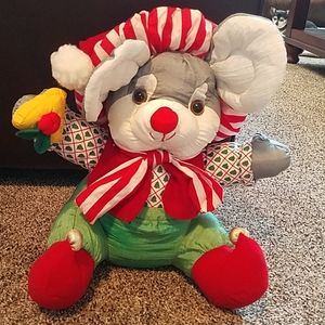 Stuffed Santa mouse